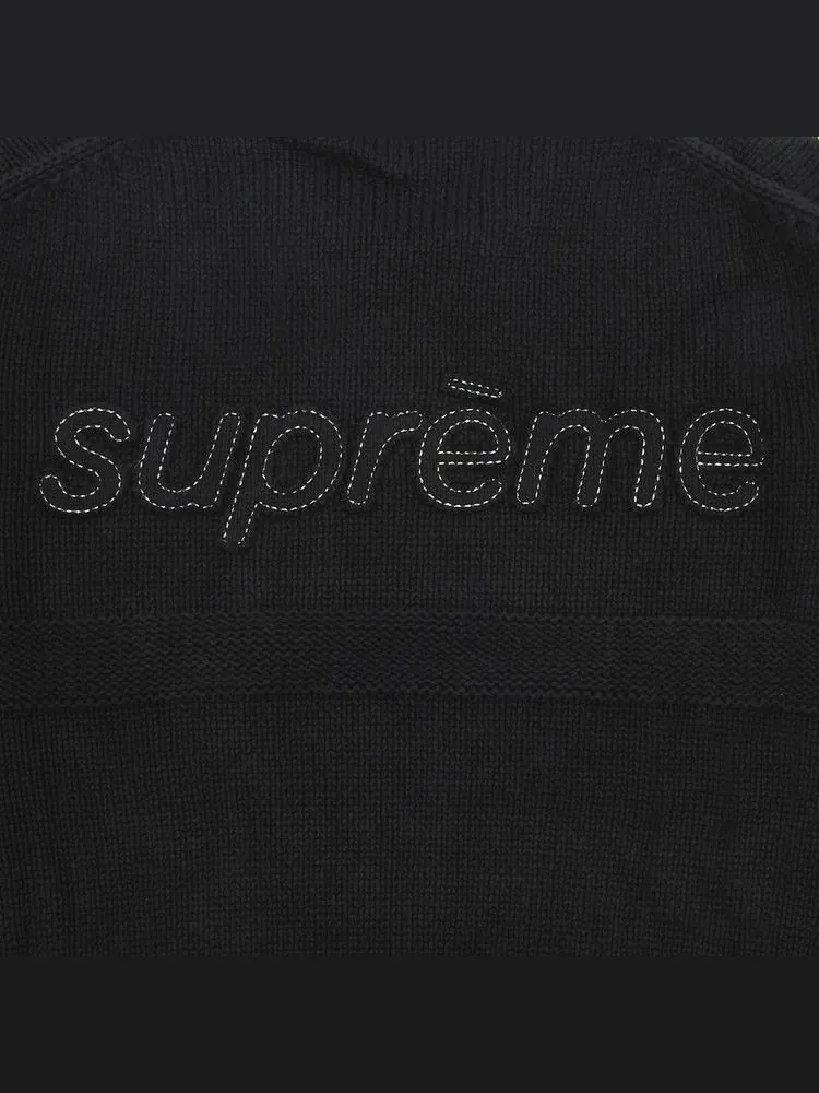Свитер Supreme Tonal Appliqué Sweater 'Black' — изображение 3 из 3, черный
