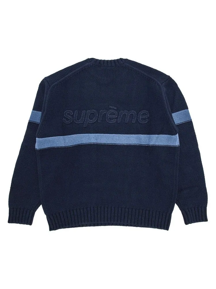 Свитер Supreme Tonal Appliqué Sweater — изображение 2 из 3, темно-синий