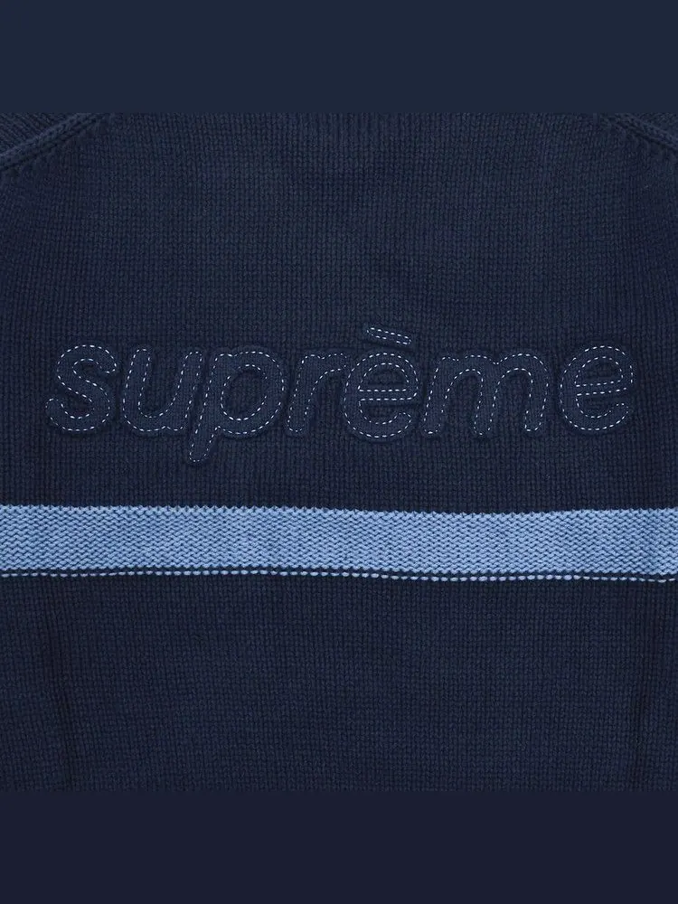 Свитер Supreme Tonal Appliqué Sweater — изображение 3 из 3, темно-синий