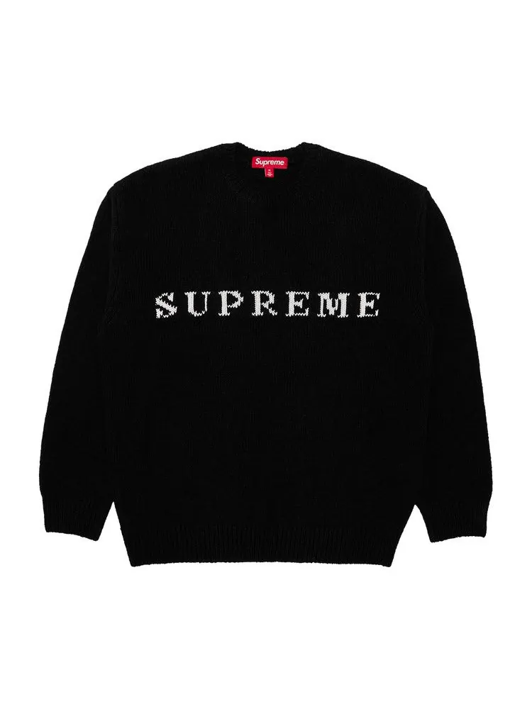 Свитер Supreme Contrast Logo Sweater — изображение 1 из 2, черный