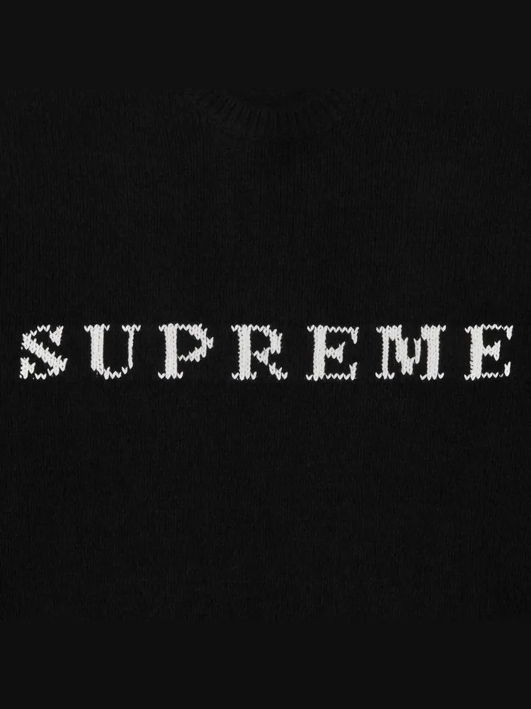 Свитер Supreme Contrast Logo Sweater — изображение 2 из 2, черный