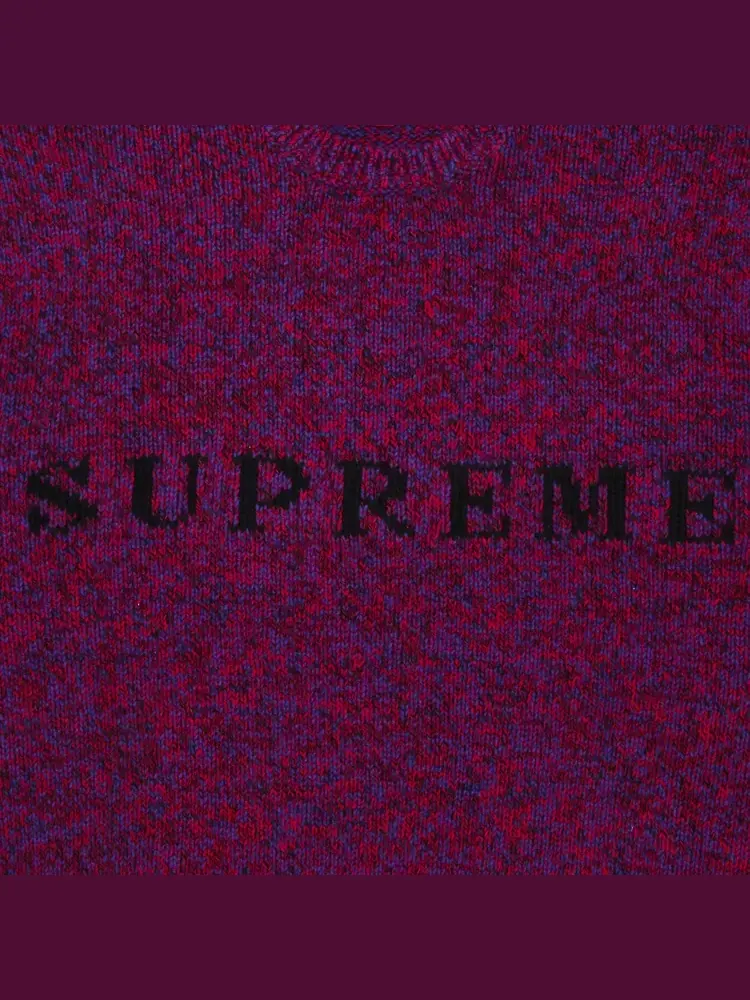 Свитер Supreme Contrast Logo 'Red Melange' — изображение 2 из 2, красный
