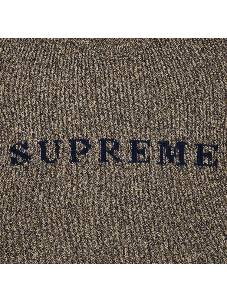 Свитер Supreme Contrast Logo Sweater, Taupe Mélange — изображение 2 из 2, бежевый