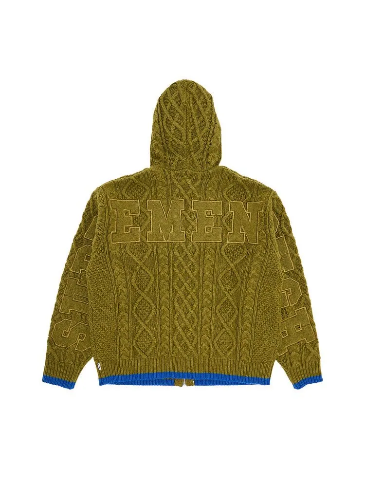 Свитер Supreme x Goodenough Zip Up Hooded Sweater — изображение 2 из 3, оливковый