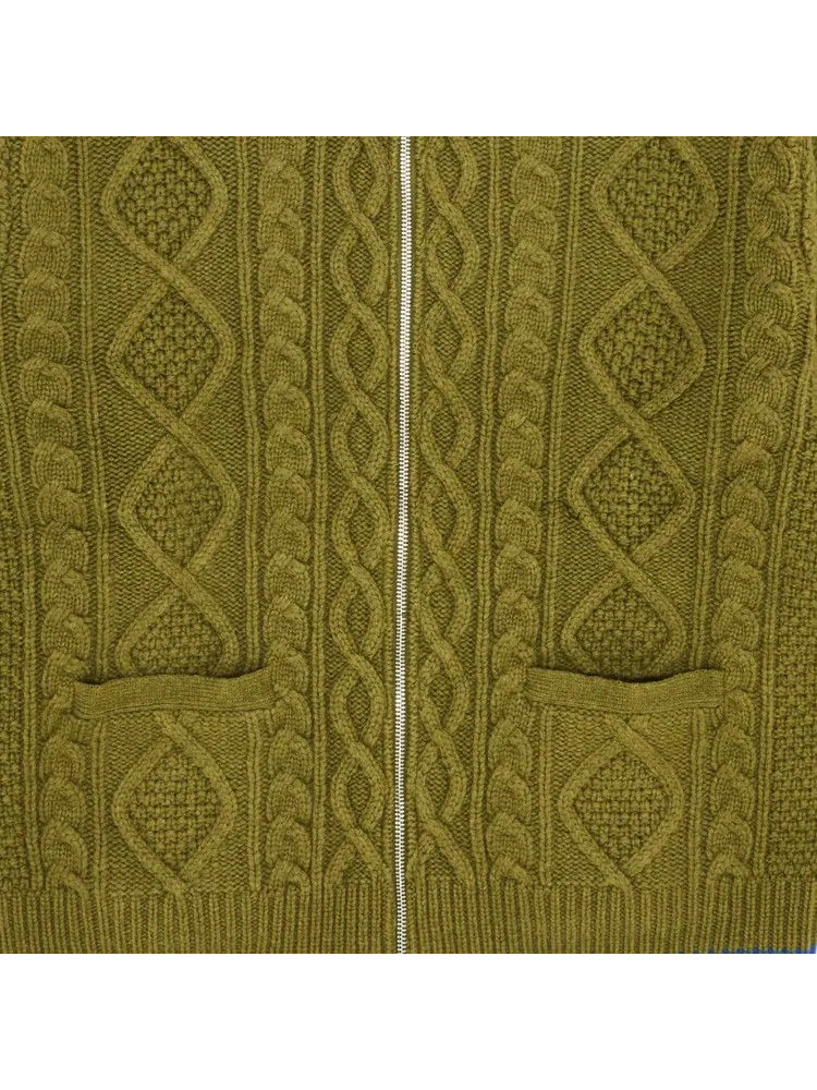 Свитер Supreme x Goodenough Zip Up Hooded Sweater — изображение 3 из 3, оливковый