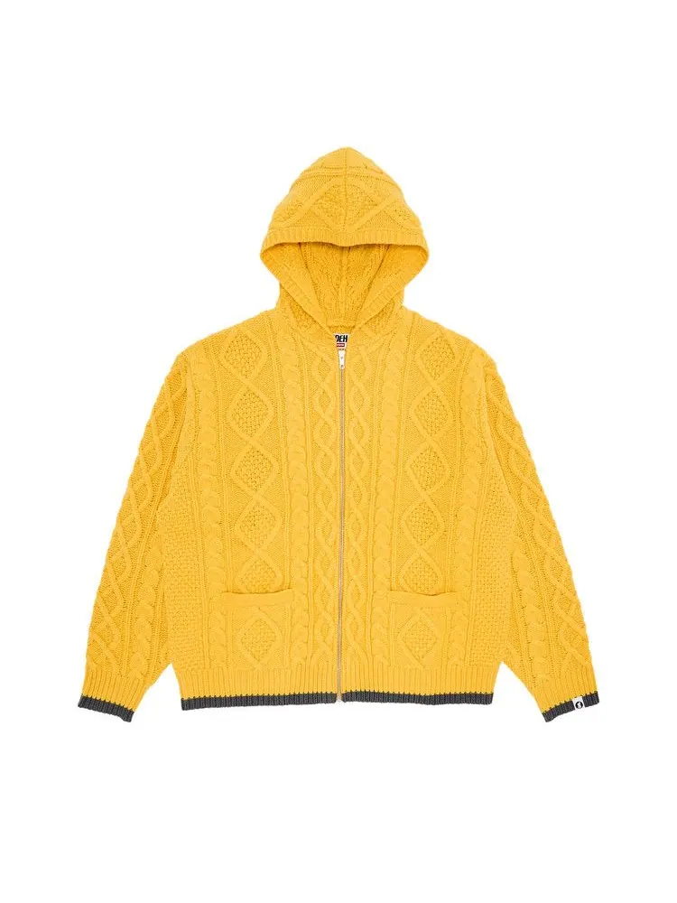 Свитер Supreme x Goodenough Zip Up Hooded Sweater — изображение 1 из 3, желтый