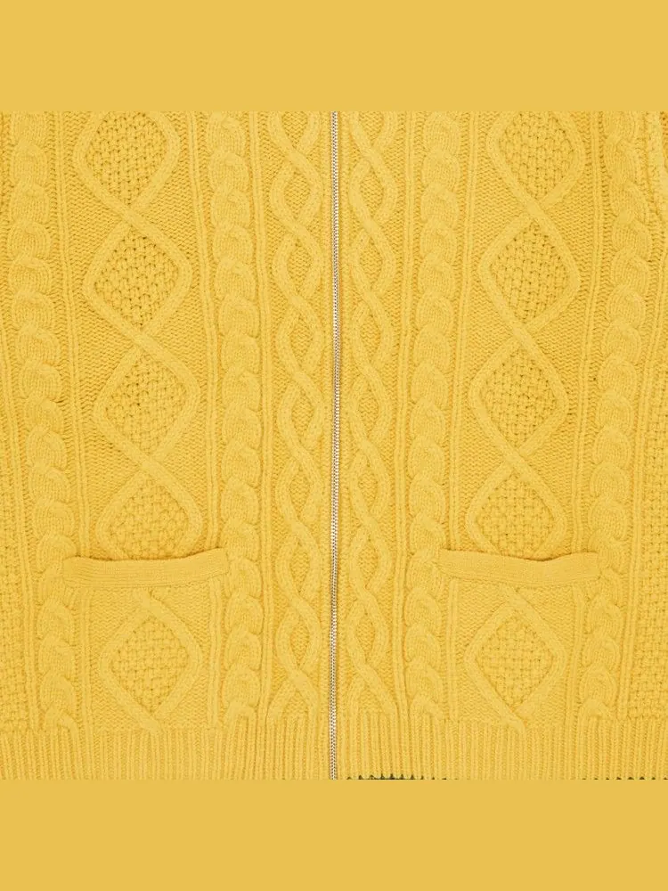 Свитер Supreme x Goodenough Zip Up Hooded Sweater — изображение 3 из 3, желтый