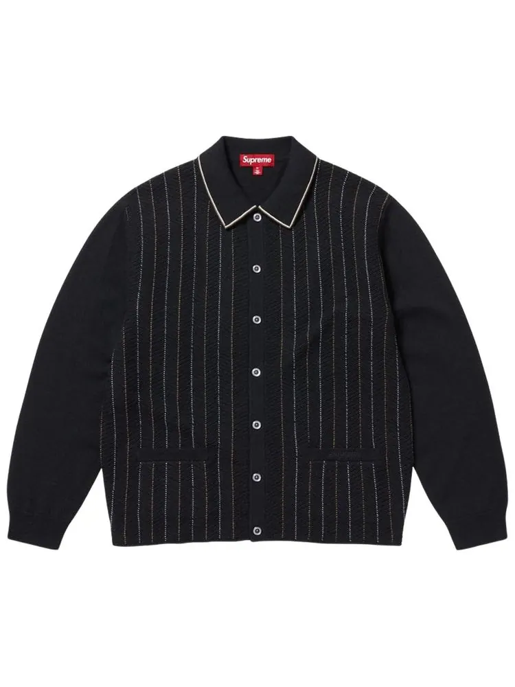 Кардиган Supreme в елочку — изображение 1 из 1, черный