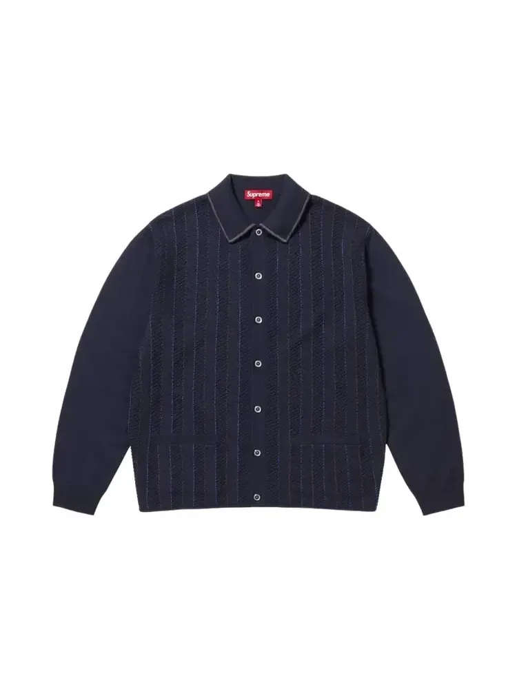 Кардиган Supreme в елочку — изображение 1 из 1, синий