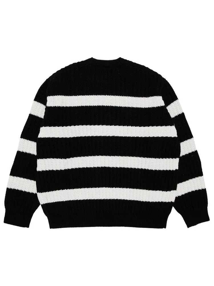 Свитер Supreme Loose Gauge Stripe Small Box Sweater — изображение 2 из 3, черный
