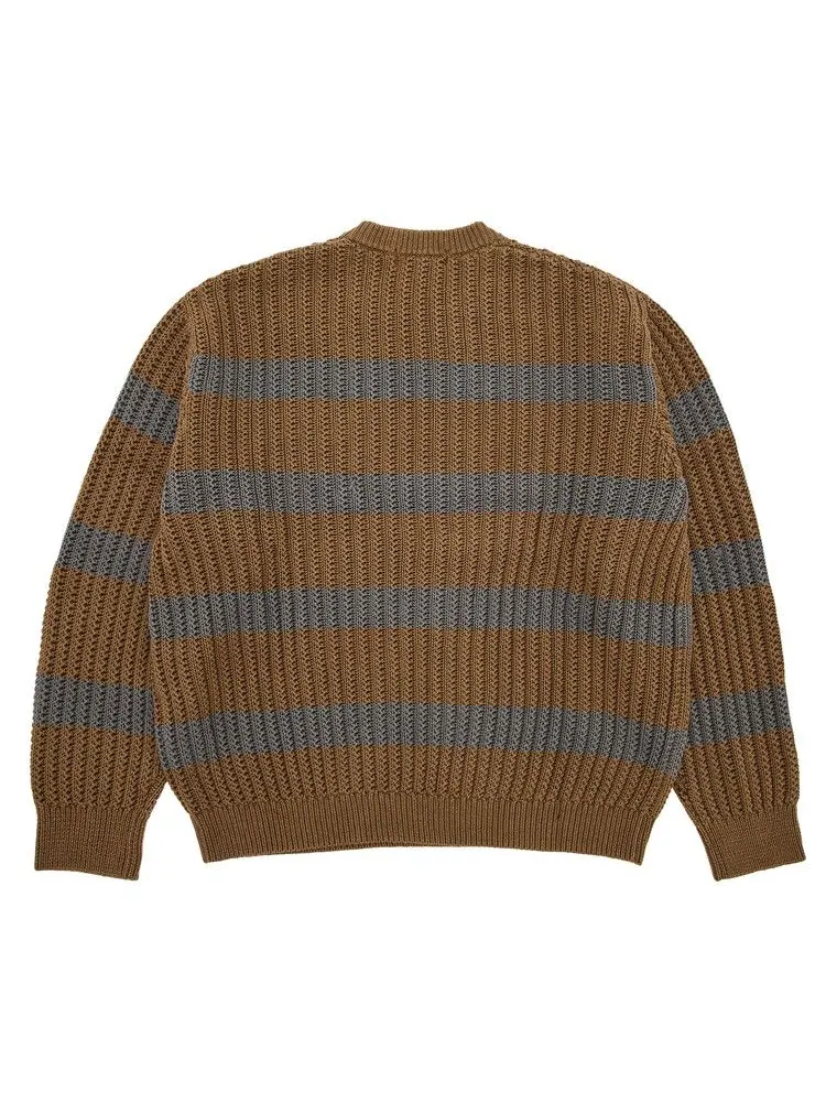 Свитер Supreme Loose Gauge Stripe Small Box Sweater — изображение 2 из 3, хаки