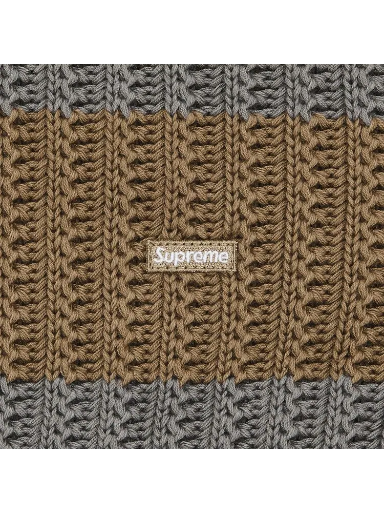Свитер Supreme Loose Gauge Stripe Small Box Sweater — изображение 3 из 3, хаки