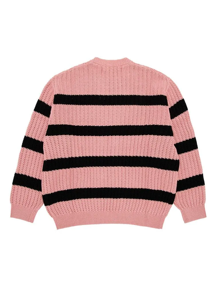 Свитер Supreme Loose Gauge Stripe Small Box Sweater — изображение 2 из 3, розовый