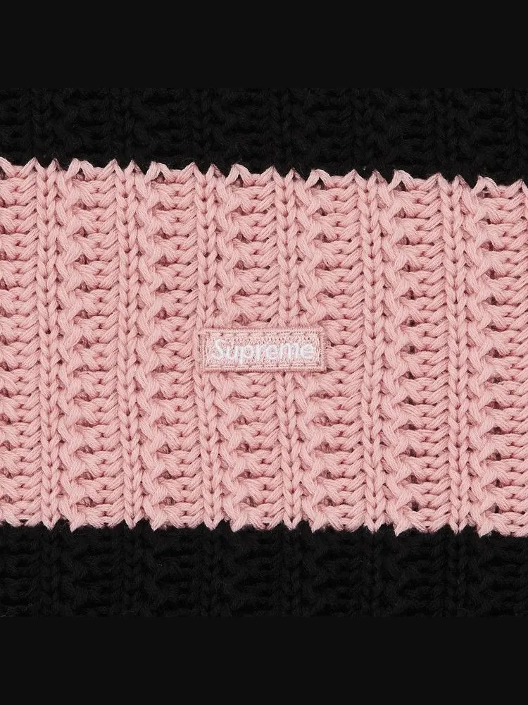 Свитер Supreme Loose Gauge Stripe Small Box Sweater — изображение 3 из 3, розовый