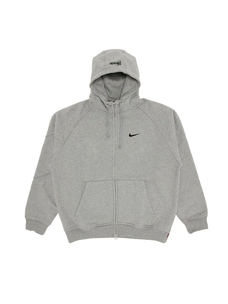 Толстовка Supreme x Nike Zip Up Hooded Sweatshirt — изображение 1 из 3, серый