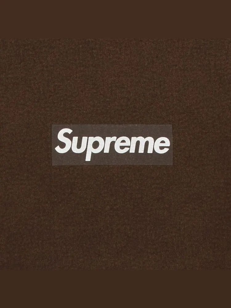 Свитер Supreme Washed Box Logo Crewneck — изображение 2 из 2, коричневый