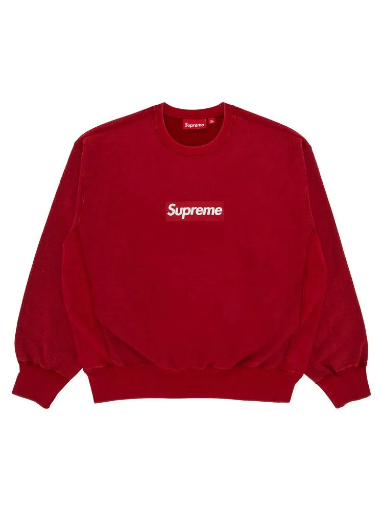 Свитер Supreme Washed Box Logo Crewneck — изображение 1 из 2, красный