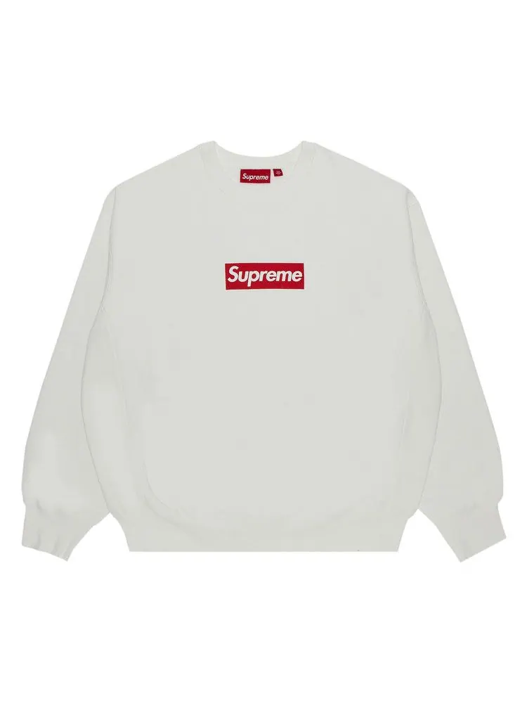 Свитер Supreme Washed Box Logo Crewneck — изображение 1 из 2, белый