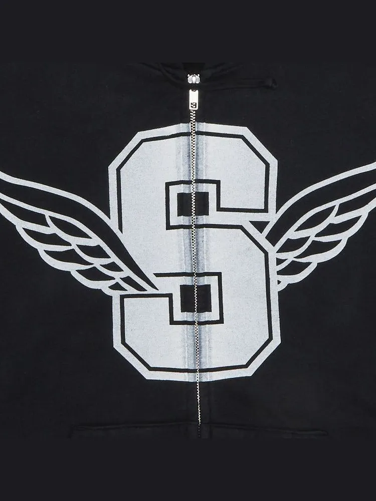 Толстовка Supreme Wings Zip Up Hooded Sweatshirt — изображение 2 из 2, черный