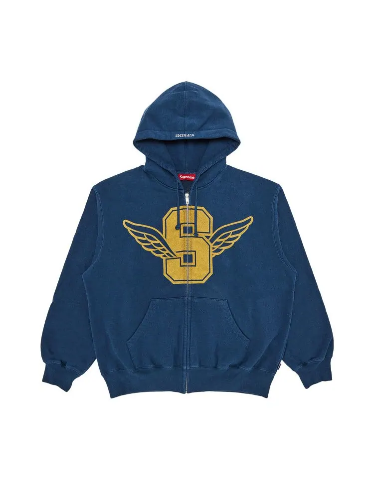 Толстовка Supreme Wings Zip Up Hooded Sweatshirt — изображение 1 из 2, синий