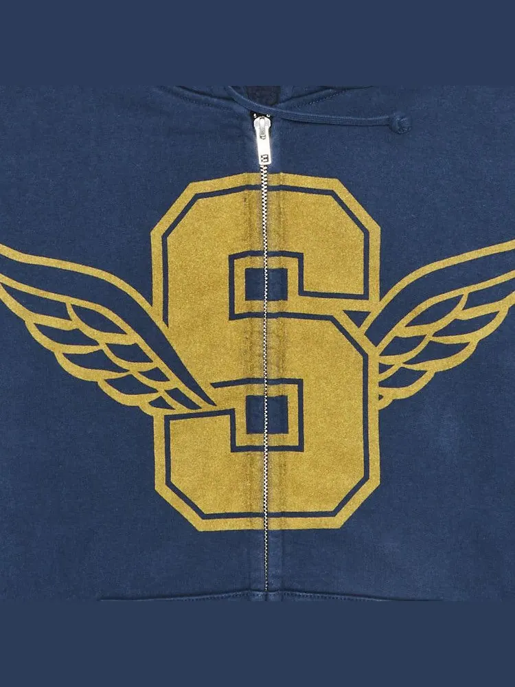 Толстовка Supreme Wings Zip Up Hooded Sweatshirt — изображение 2 из 2, синий