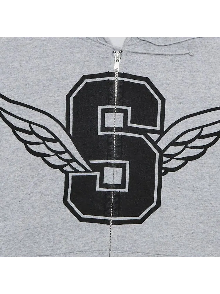 Толстовка Supreme Wings Zip Up Hooded Sweatshirt — изображение 2 из 2, серый