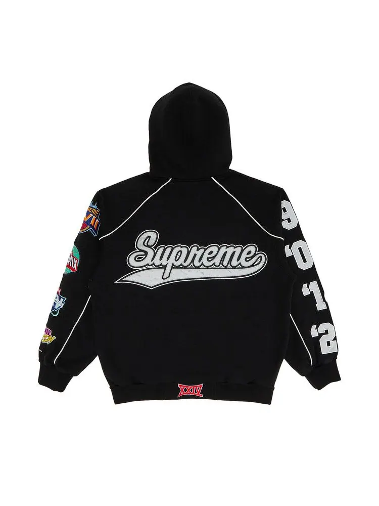 Толстовка Supreme Playoffs Zip Up Hooded Sweatshirt — изображение 2 из 3, черный