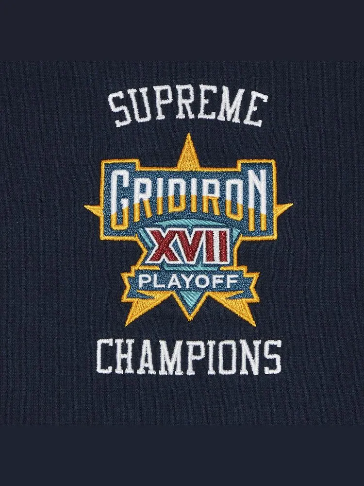 Толстовка Supreme Playoffs Zip Up Hooded Sweatshirt — изображение 3 из 3, темно-синий