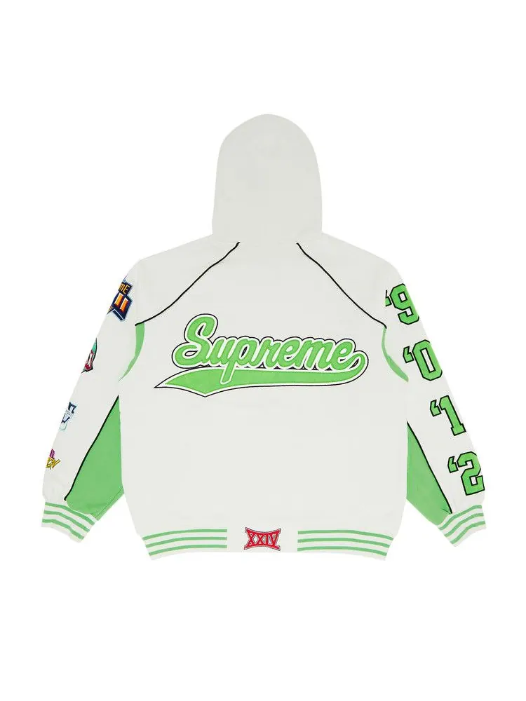 Толстовка Supreme Playoffs Zip Up Hooded Sweatshirt — изображение 2 из 3, белый