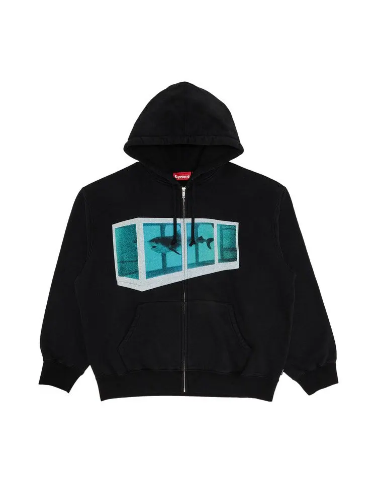 Толстовка Supreme x Damien Hirst Zip Up Hooded Sweatshirt — изображение 1 из 3, черный