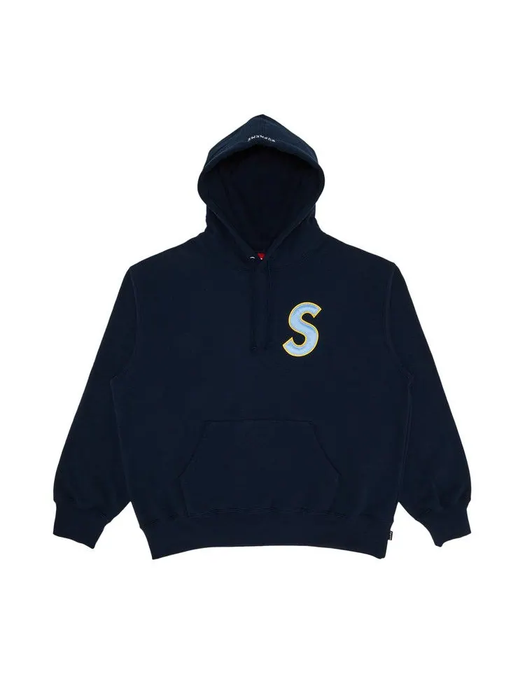 Толстовка Supreme S Logo Hooded Sweatshirt — изображение 1 из 2, темно-синий