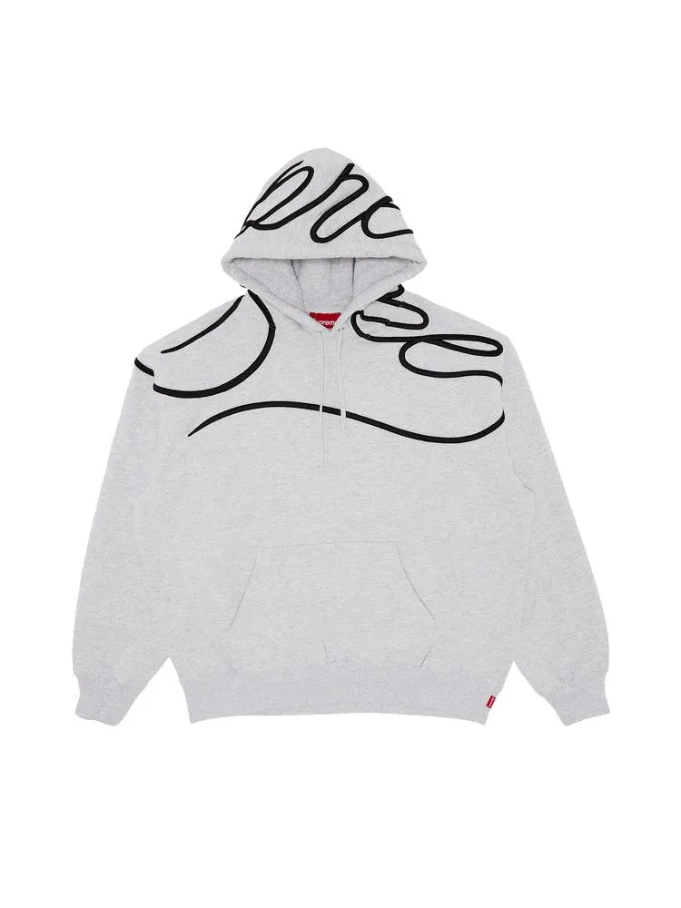Толстовка Supreme Shoulder Script Hooded Sweatshirt — изображение 1 из 3, серый