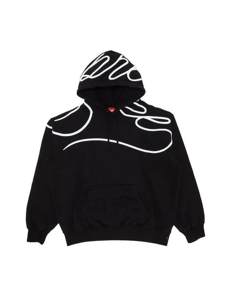 Толстовка Supreme Shoulder Script Hooded Sweatshirt — изображение 1 из 3, черный