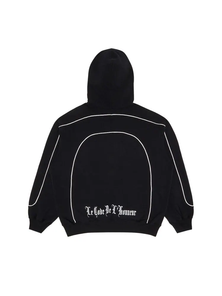 Толстовка Supreme Curve Piping Hooded Sweatshirt — изображение 2 из 3, черный