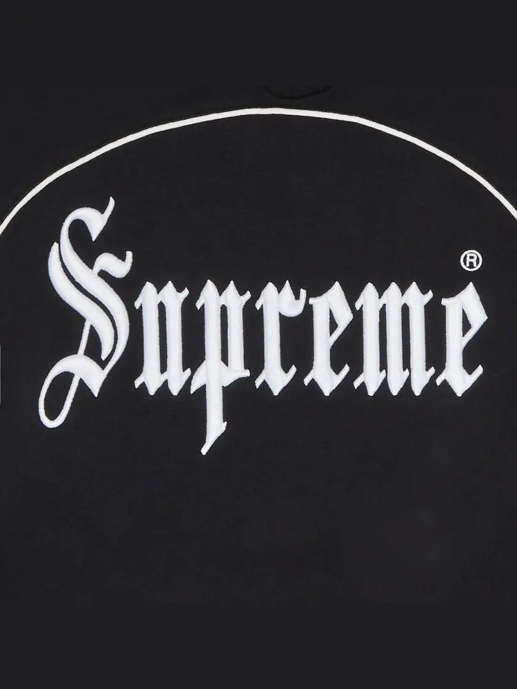 Толстовка Supreme Curve Piping Hooded Sweatshirt — изображение 3 из 3, черный