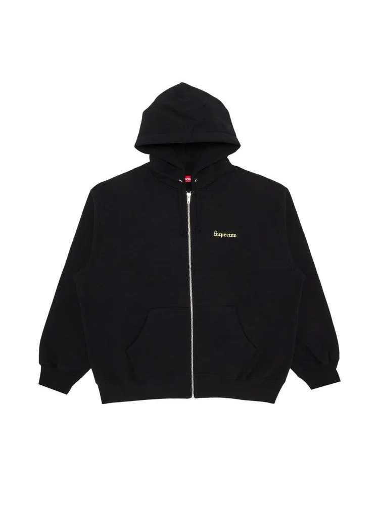 Толстовка Supreme Crest Zip Up Hooded Sweatshirt — изображение 1 из 3, черный