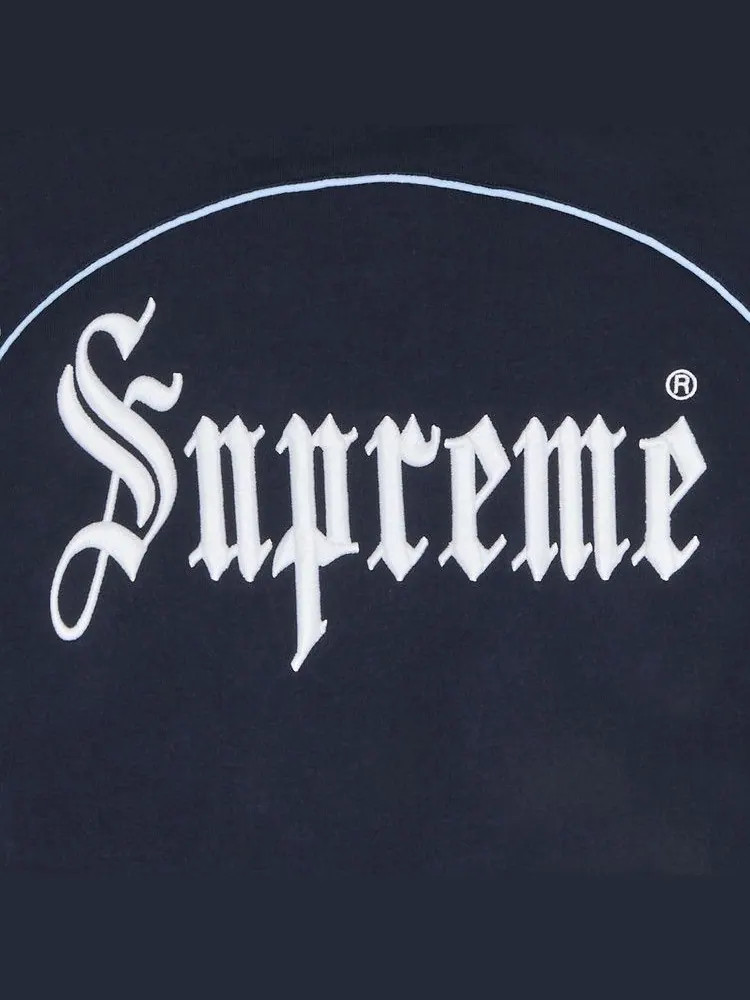 Толстовка Supreme Curve Piping Hooded Sweatshirt — изображение 3 из 3, темно-синий