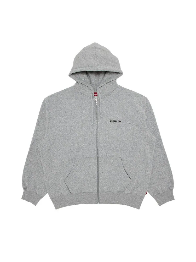 Толстовка Supreme Crest Zip Up Hooded Sweatshirt — изображение 1 из 3, серый