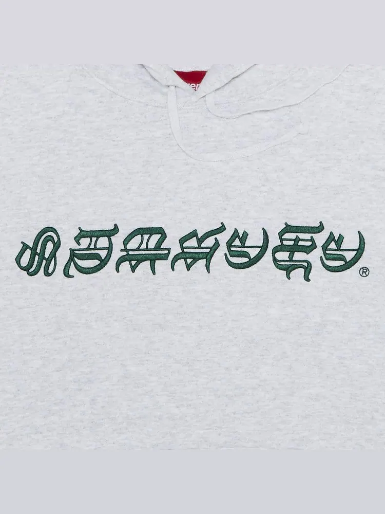 Толстовка Supreme Blackletter Hooded Sweatshirt — изображение 2 из 2, серый