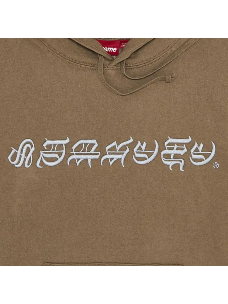Толстовка Supreme Blackletter Hooded Sweatshirt — изображение 2 из 2, коричневый