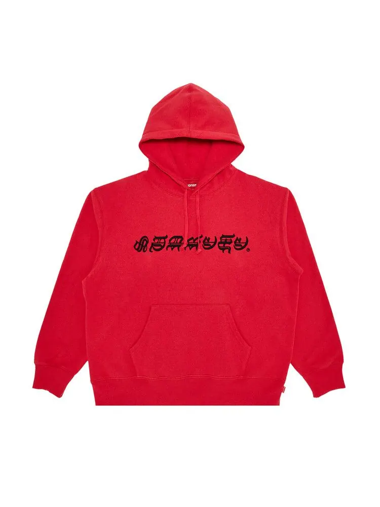 Толстовка Supreme Blackletter Hooded Sweatshirt — изображение 1 из 2, арбузный