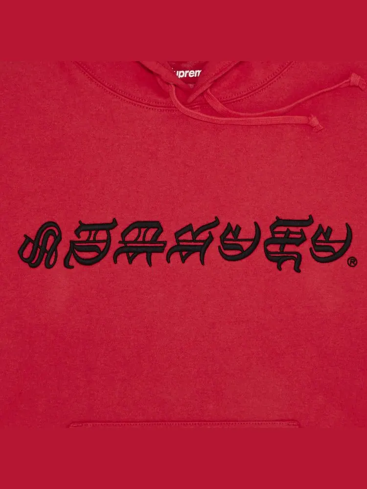 Толстовка Supreme Blackletter Hooded Sweatshirt — изображение 2 из 2, арбузный