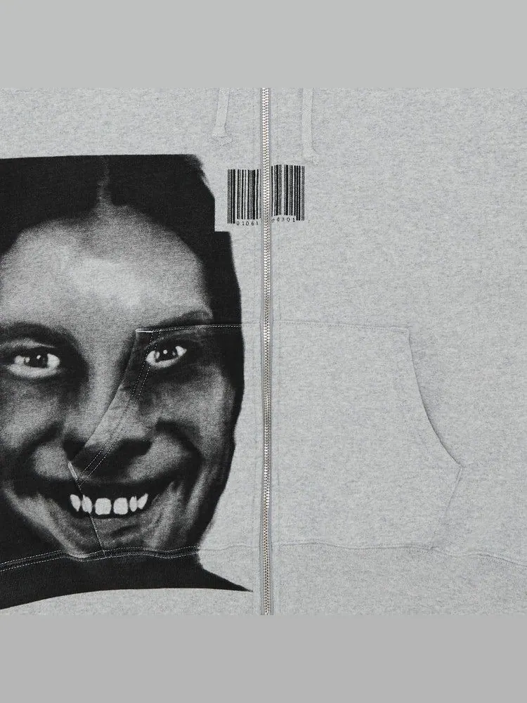 Толстовка Supreme x Aphex Twin Zip Up Hooded Sweatshirt — изображение 3 из 3, серый