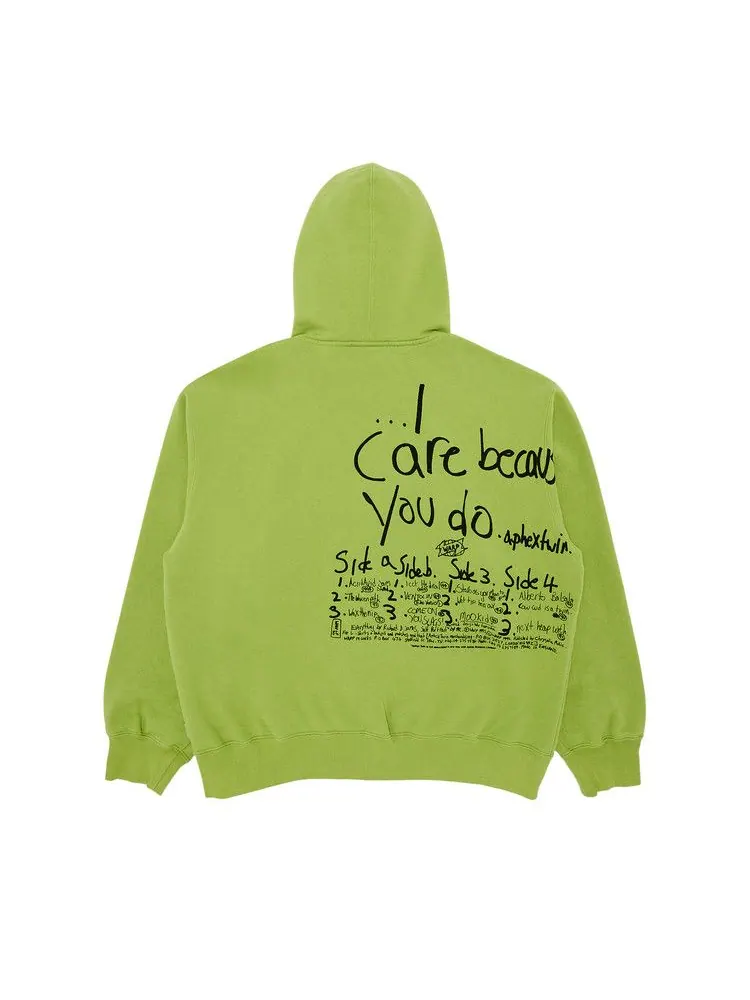 Толстовка Supreme x Aphex Twin Zip Up Hooded Sweatshirt — изображение 2 из 3, лаймовый