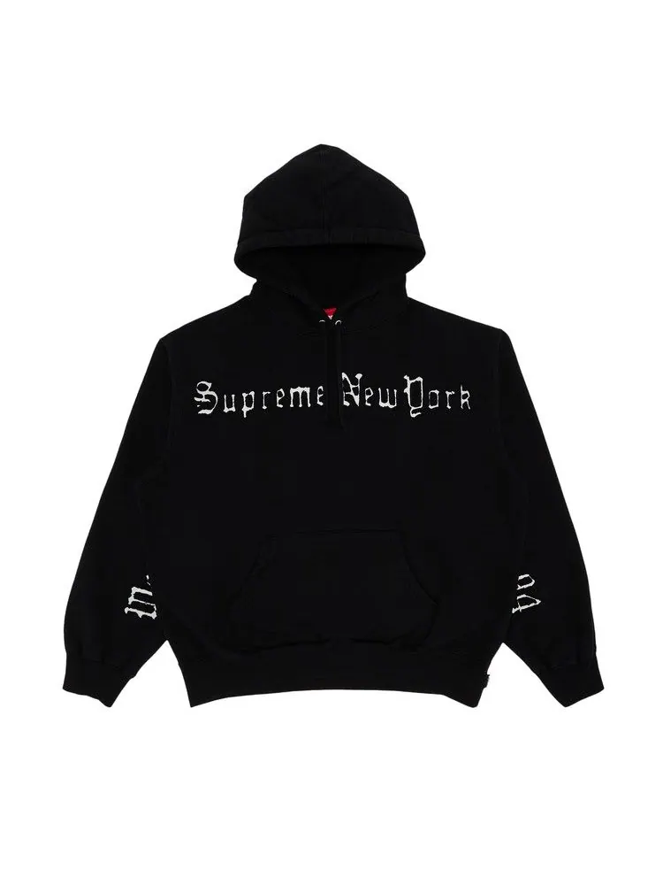 Толстовка Supreme Contrast Cutout Hooded Sweatshirt — изображение 1 из 3, черный