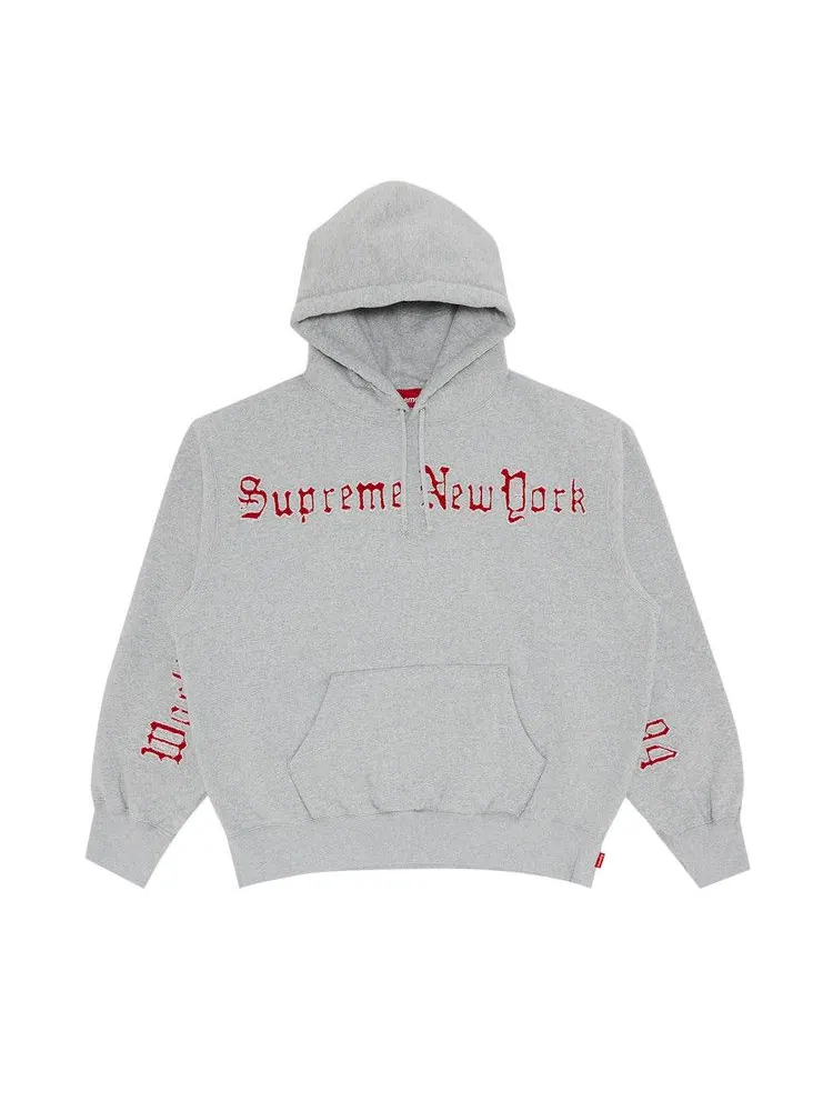 Толстовка Supreme Contrast Cutout Hooded Sweatshirt — изображение 1 из 3, серый