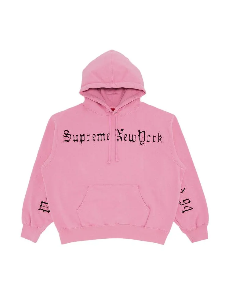 Толстовка Supreme Contrast Cutout Hooded Sweatshirt — изображение 1 из 3, розовый