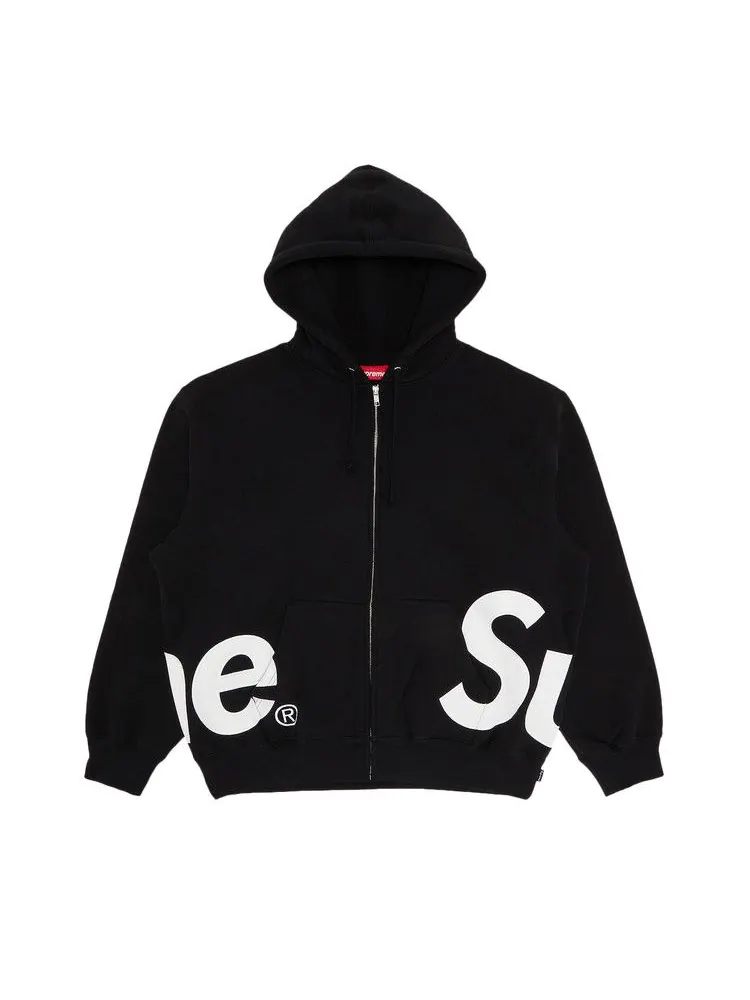 Толстовка Supreme Big Logo Zip Up Hooded Sweatshirt — изображение 1 из 3, черный