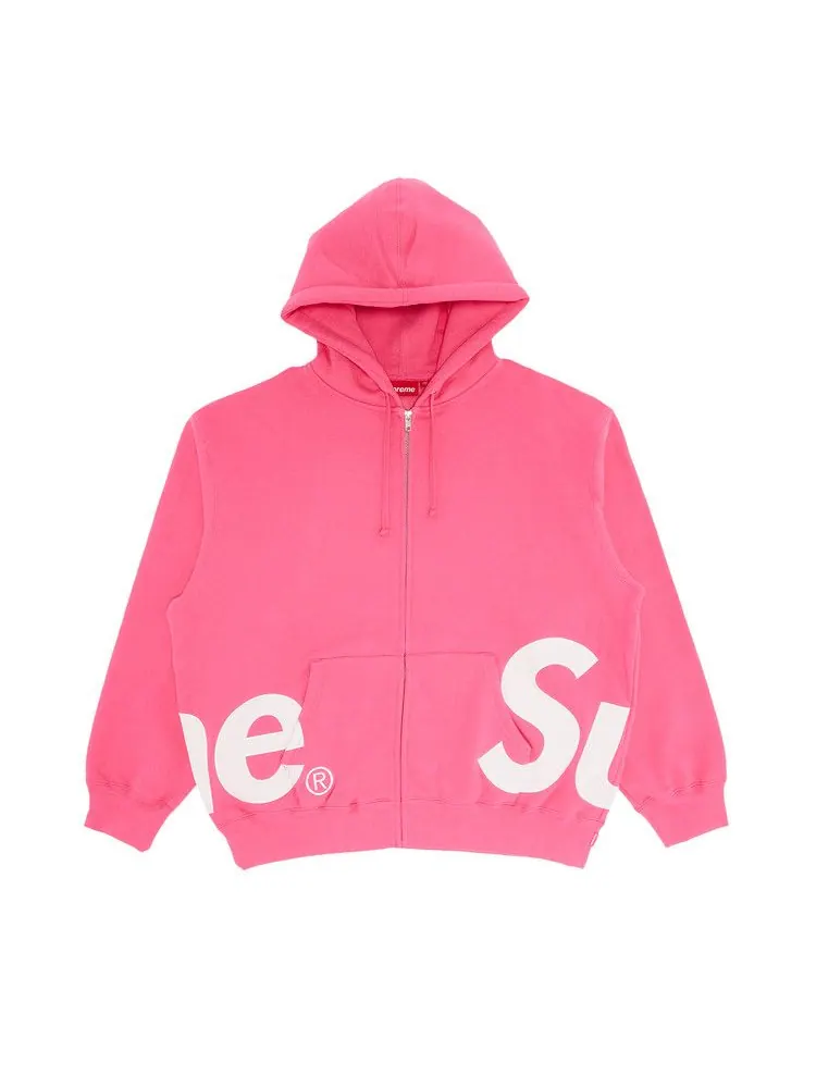 Толстовка Supreme Big Logo Zip Up Hooded Sweatshirt — изображение 1 из 3, маджента