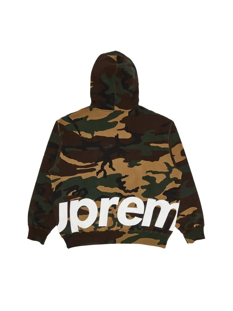 Толстовка Supreme Big Logo Zip Up Hooded Sweatshirt, Woodland Camo — изображение 2 из 3, мульти